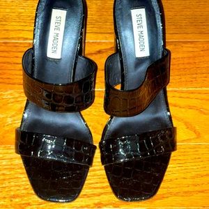 Steve Madden Black Heeled Sandals